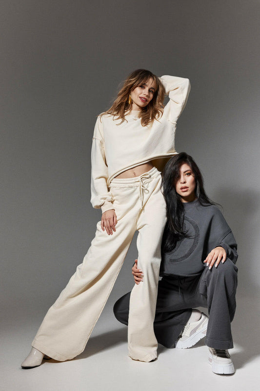 Terry Wide-Leg Pants